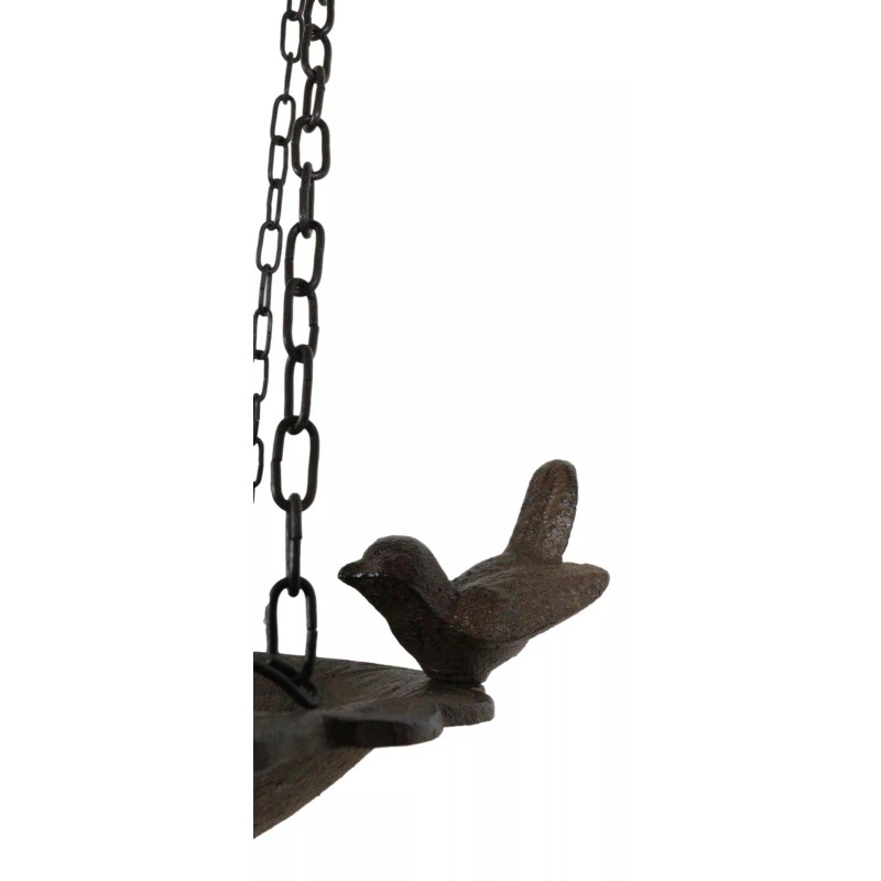 Ebros Gift Cast Iron Whimsical Bluebird On Victorian Dish Hanging
