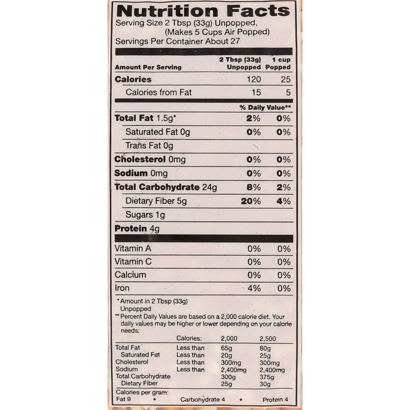 HILGER AGRINATURAL Popcorn, 32 OZ