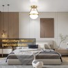Lakumu Globe Semi Flush Mount Ceiling Light, Mid Century Ceiling