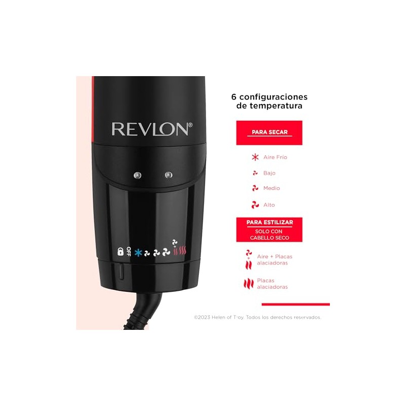 Revlon One-Step Air Straight 2 en 1 Secadora y Alaciadora