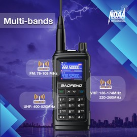 BAOFENG 17M Ham Radio Long Range Two Way Radio Dual Band Walkie Talkie for Adults with 999 Channels, VOX, DTMF, NOAA Weather Receiver, Flashlight, Earpiece, 1800mAh Li-ion Battery, Antenna