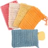 qingmeng Soap Bags, Pack of 5 Soap Bags, Natural, Sisal