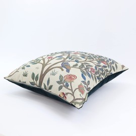 Kawashima Textile Celcom LL1722 Morris Design Studio Back Cover Kelm Scott Tree Beige 19.7 x 19.7 inches (50 x 50 cm)