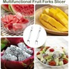 Watermelon Fork Slicer Cutter, Stainless Steel 2-in-1 Portable Watermelon Fork