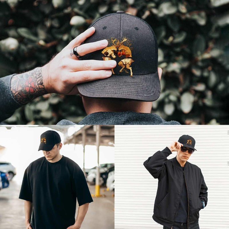Gorra de béisbol clásica para papá, Puño de ciervo, Talla
