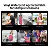 Vammcht Adjustable Bib Apron - Heavy Duty, Waterproof Plastic Apron