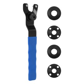 Grinder Wrench Universal Adjustable Grinder Spanner ​Wrench with 4 Grinder Shaft Nut, Compact With Nuts Wide Compatibility Repair Easy To Use Angle Grinder Wrench(COLOR:Blue)
