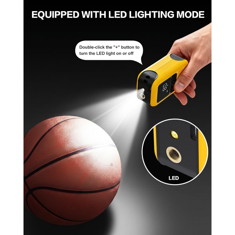 Motorenbau Electric Ball Pump for Sports Balls with LCD Display