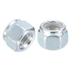 sourcing map 10Pcs 3/8"-16 Nylon Insert Hex Lock Nuts, Carbon