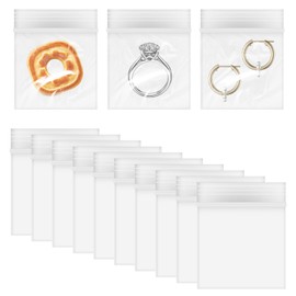 Giantree 200 Pieces 0.98" x 1.18" Plastic Zip Bags, 2 mil Jewelry Bags, Mini Zip Bags, Clear Small Pill Bag Resealable Zip Bag for Travel Small Business Storage Candy Bags (0.98 x 1.18'')