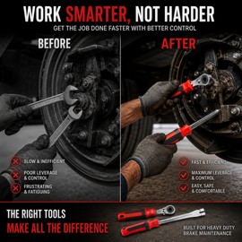 5/16-Inch Slack Adjuster Tool Set for Air Brake Service – Ratcheting Wrench and Release Tool for Compatible Trucks and Trailers