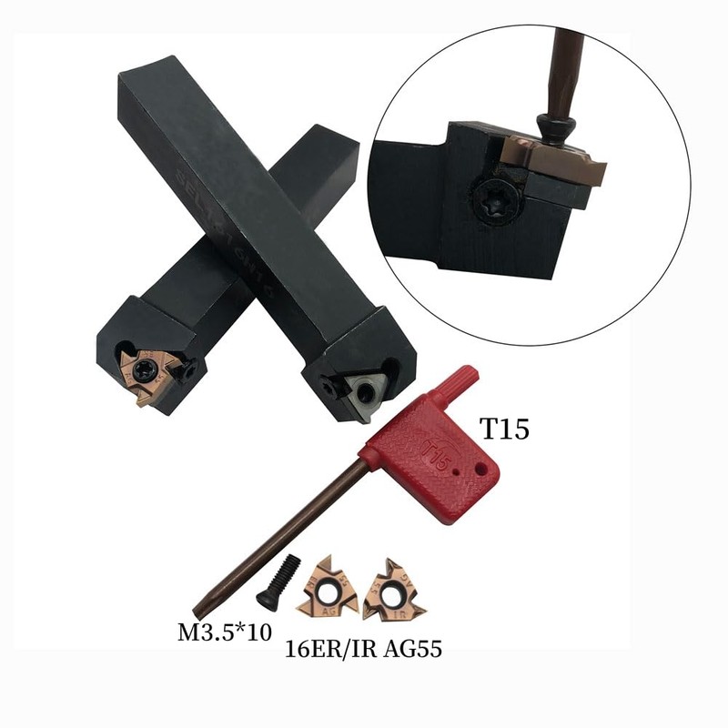 Zouzmin Lather Threading Tool Bit Set External Internal Threading Boring
