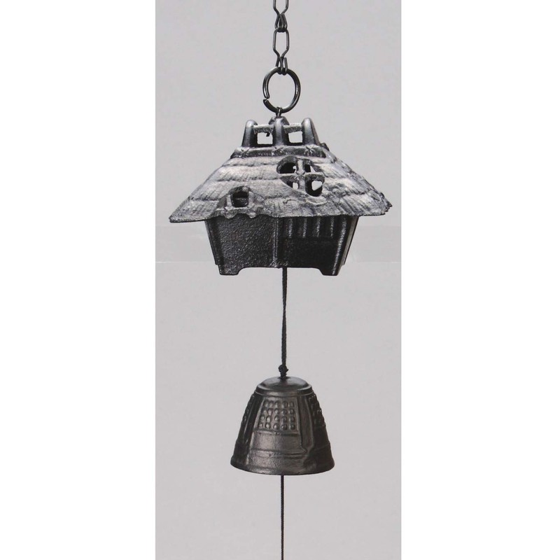 Iwachu 27006 Wind Chime, Azmaya Black, Small, Nambu Ironware