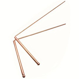 AWAOVV 2 Pieces Wishing Rods, 99.9% Pure Copper Dowsing Rods, Copper Rod for Hunting Tools, Submersible Water, Treasures, Buried Items