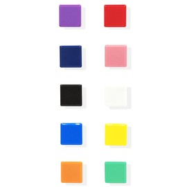 ZDZBLX 10 Pack Fridge Magnets,Strong Magnet,Small Magnets Strong,Whiteboard Magnets, Colourful Strong Magnets, Magnets for Crafts, Square Magnets for Whiteboard, Fridge, Home, School,Office,10 Colors