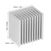 8Pcs Cooling Fins Aluminum Power Radiator Heat Sink Kit for