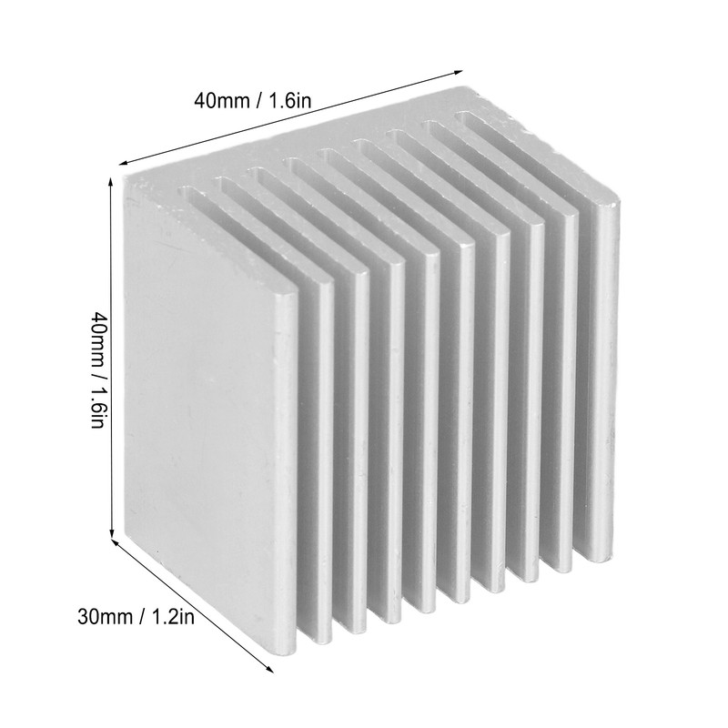 8Pcs Cooling Fins Aluminum Power Radiator Heat Sink Kit for