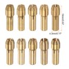 sourcing map 10pcs Brass Collet 0.5-3.2mm Brass Drill Chucks Mini