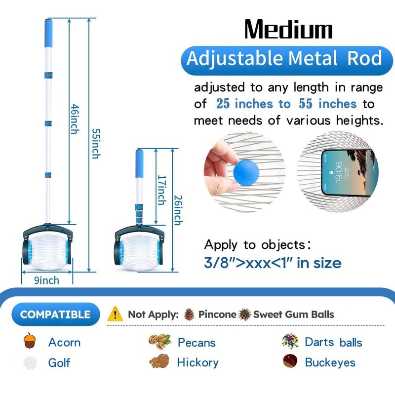 Zozen Nut Gatherer, Acorn Picker Upper, Pecan Picker Upper -