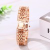 Women's Square Diamond Wristwatch, Waterproof: Adjustable Length, Quartz Watch, Sparkling