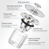 Blendura Sink Plug (32-42 mm), Drain Plug Sink with Hair