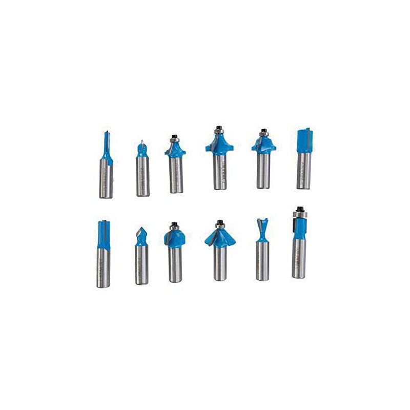 Silverline 251591 12 mm TCT Router Bit Set 12pce 12