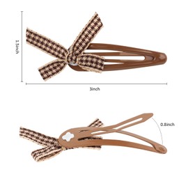 Luixenir Small Hair Bows Small Bow Hairpins, 8Pcs Snap Hair Clips Bowknot Barrettes Cute Hairpins for Women