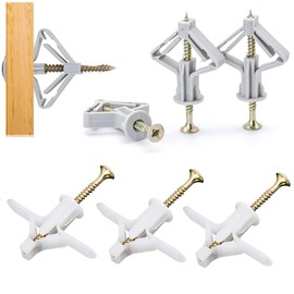 Hollow Wall Plug Set Expansion Screw Expansion Dowel Hollow Wall Dowel Plasterboard Expansion Tube Self-Drilling Plasterboard Dowel for Plasterboard and Plasterboard Hollow Wall (100 Dowels + 100