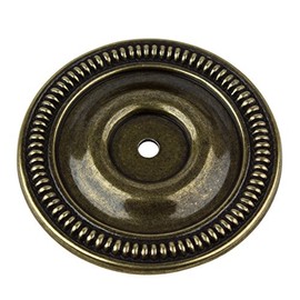GlideRite Hardware 5060-AB-10 2.5 inch Round Antique Brass Cabinet Back Plate 10 Pack