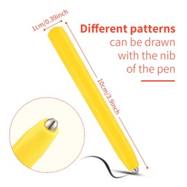 GAJPBLK 3 Pieces Replacement Stylus Magnetic Drawing Pen Magnet Replacement Pens for Magnetic Drawing Board Magnapad A to Z and Numbers 0 to 9, Yellow