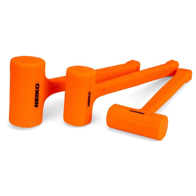 NEIKO 02888A Dead Blow Hammer Set, 3pc Neon Orange Deadblow