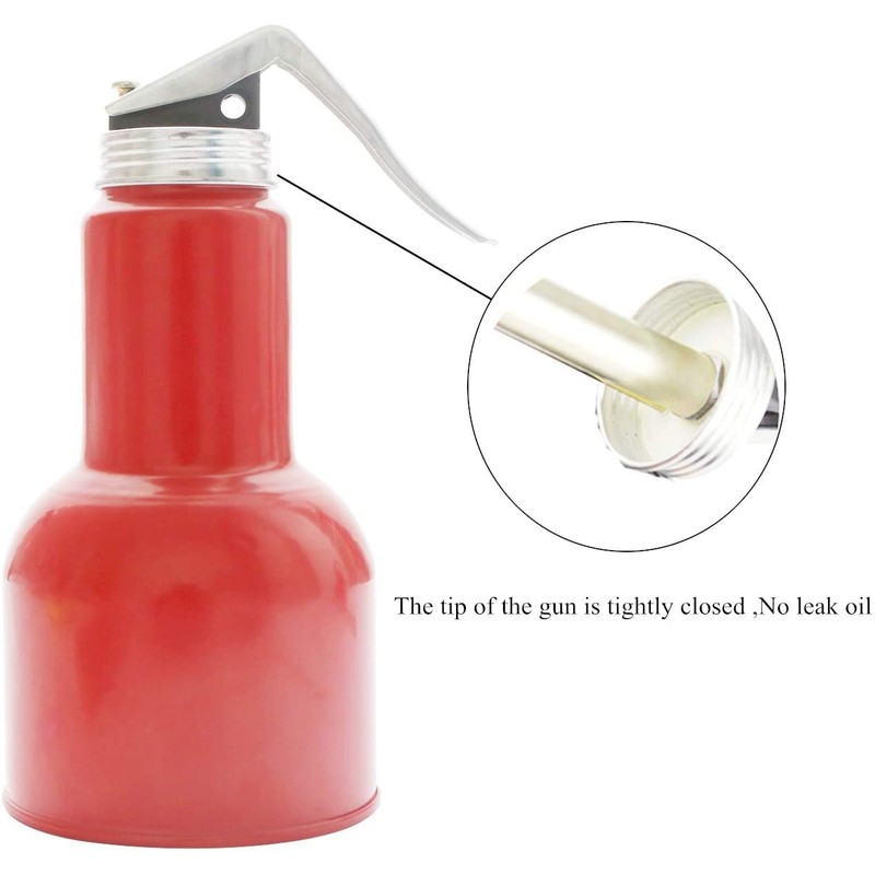 Utoolmart Pump Oil Can 500g Metal High Pressure Oiler Spray