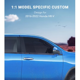 Pigenius Front Window Sunshade for Honda HR-V 2016-2022,Side Sun Shades(Pair) with Mirror Cutout,Keep Passengers, Pets and Car Interior Cool,Magnetic Bottom,Nylon Velcro Install,UV Heat Block