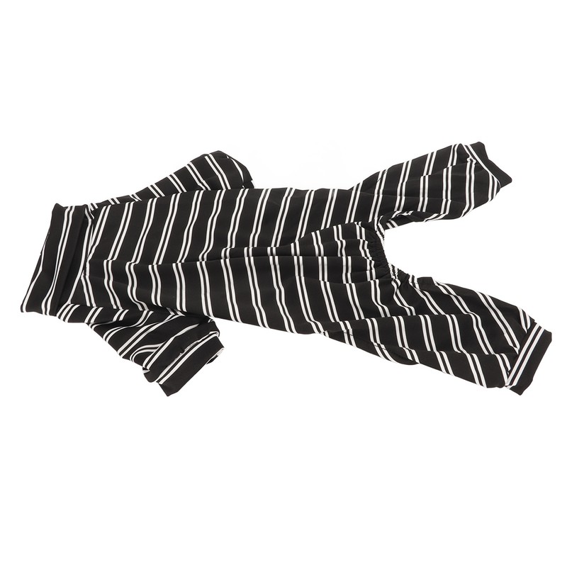 Dog Striped Pajamas Classic Black White Stripe Lightweight Full Coverage