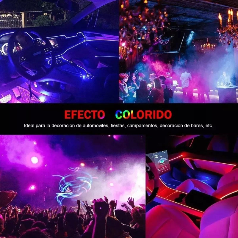 PUNKZZ Tiras De Luces Fría Interior Para Auto Luz De