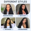 Brown Human Braiding Hair for Boho Braids,150g 16 Inch 6