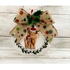 AGD Christmas Decor - Highland Cow Wood Chunky Wood Bulb