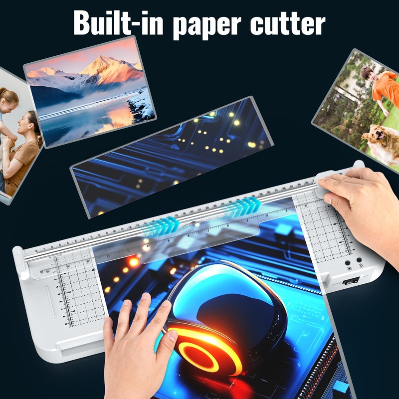 13in Laminator Machine with Paper Trimmer + 50pcs Sheets +