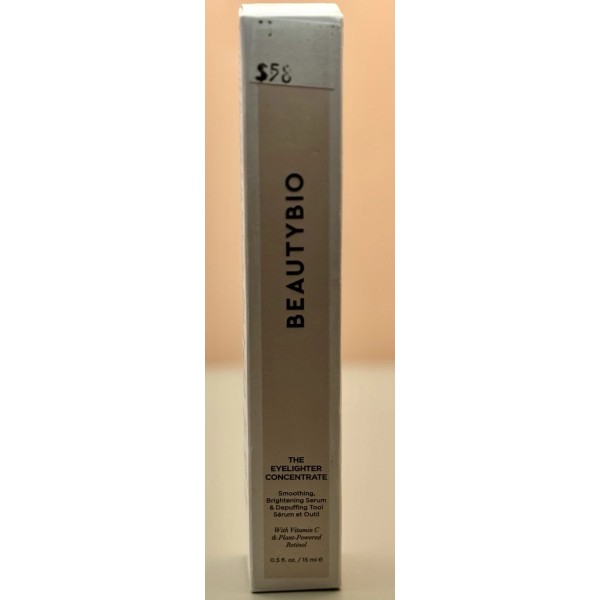 BeautyBio The Eyelighter Concentrate Smoothing Brightening Serum 0.5fl oz Sealed