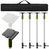 Dust Barrier Poles 4 Pack,Zipper Wall Poles Kit Aluminum Alloy