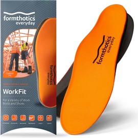 Formsotics Formthotics Everyday Workfit Insoles - Size L, Orange/Charcoal