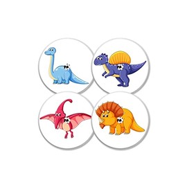MySweetStitch | Freestyle Libre 1 & 2 Sensor Sticker (Set of 4) Dinos | with Ventilation Hole | Made in Germany