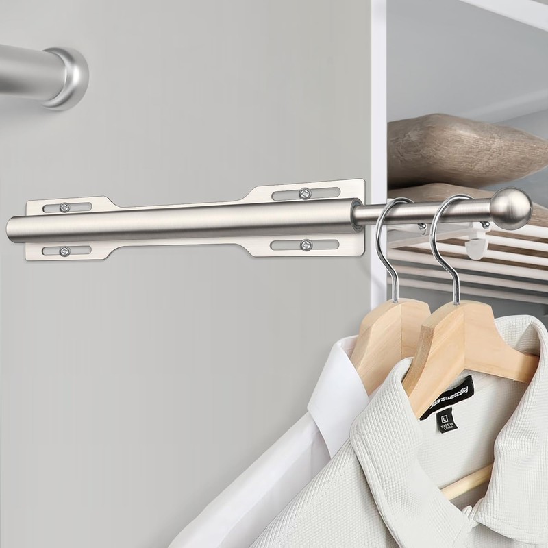 FIRJOY 12" Valet Rod for Closet Pull Out (1 Pack,