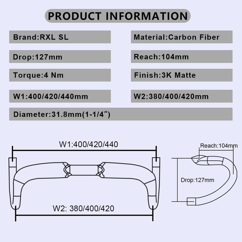 ‎RXL SL carbon handlebars aero handlebars for road bike 31.8mm