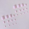 48Pcs Pink French Tip Press On Toenails Square & Press