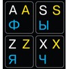 Online-Welcome Russian German English US Keyboard Sticker Black