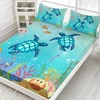 XYNHML Sea Turtle Fitted Sheet Cartoon Turtle Bed Sheets Reptile