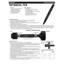 Penn State Industries PKBOTANAB Botanical Twist Ballpoint Pen Kit Woodturning Project (Antique Brass)