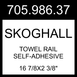IKEA SKOGHALL Towel Rail Self-adhesive Chrome Plated  16 7/8x2 3/8" 705.986.37