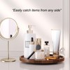 VERTORGAN Lazy Susan Organizer for Kitchen,Bamboo Turntable for Cabinet,Pantry,Vanity,Middle（Brown）